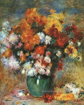  Renoir Malerei - Vase Chrysanthemen Blume Pierre Auguste Renoir